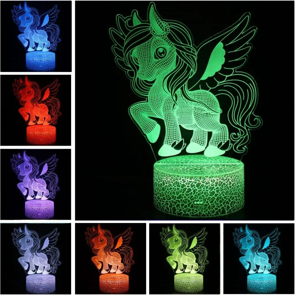 Unicorn Night Light 3D