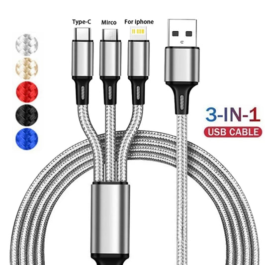 Lovebay 3 In 1 USB Fast Charging Cable Type C