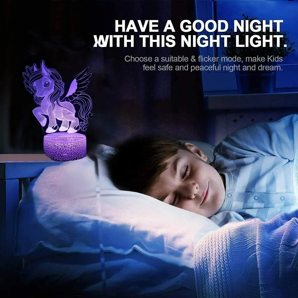 Unicorn Night Light 3D