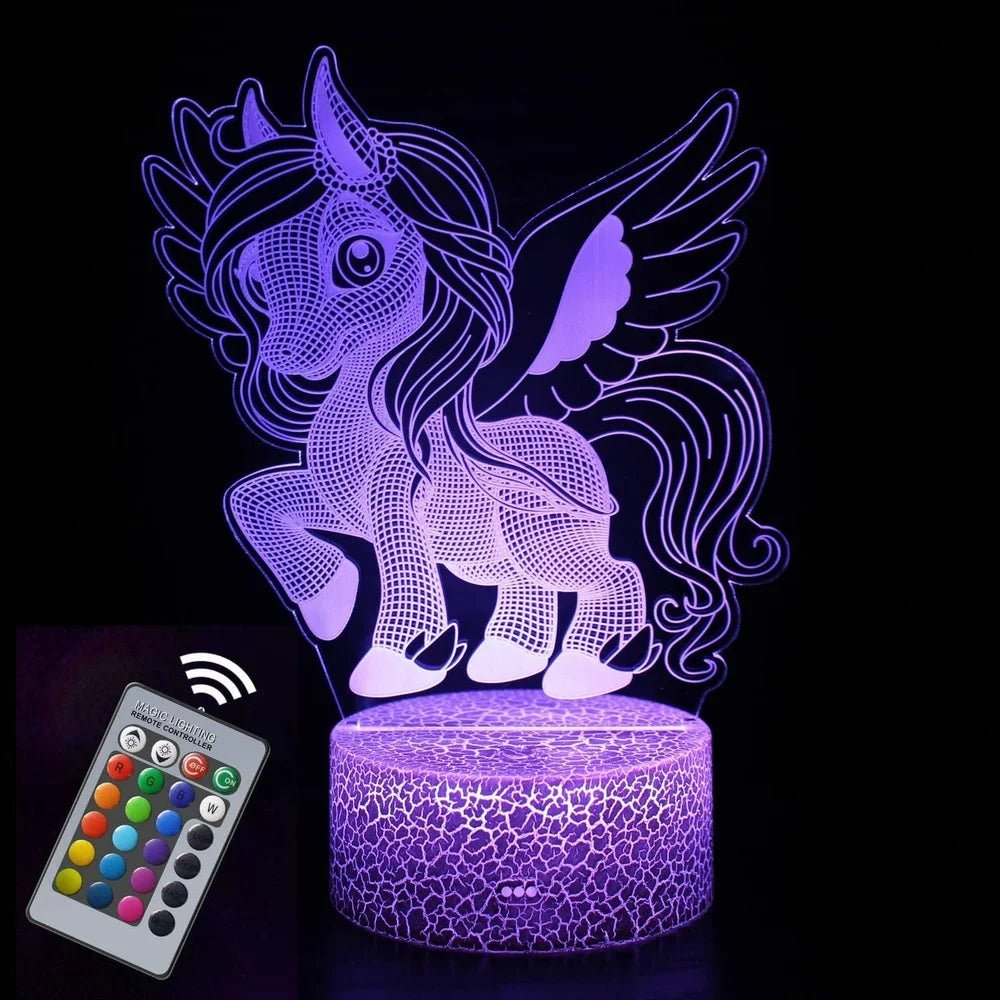 Unicorn Night Light 3D